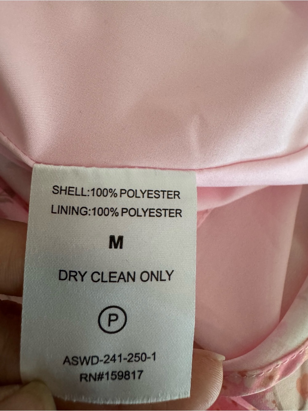 Altar’d State Pink Floral Satin Slip Mini Dress Cowl Neck Size Medium - Picture 8 of 8